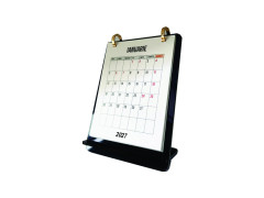 Calendar birou AC 12 coli, 1 luna/coala, 220x160 mm, 300 g/mp, Negru