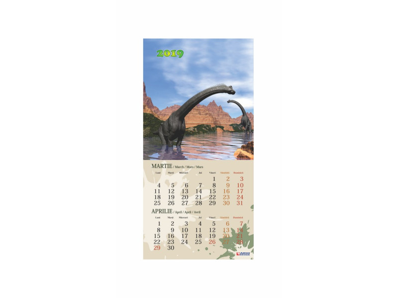 Calendar cu Dinozauri si Orar - 2019 - Fotografie 2