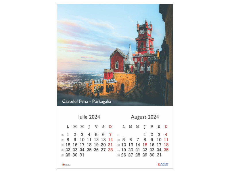 Calendar 2024 de perete A3 Castele, 6 coli - Fotografie 4