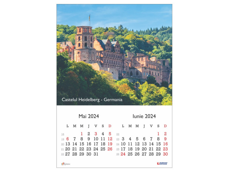 Calendar 2024 de perete A3 Castele, 6 coli - Fotografie 3