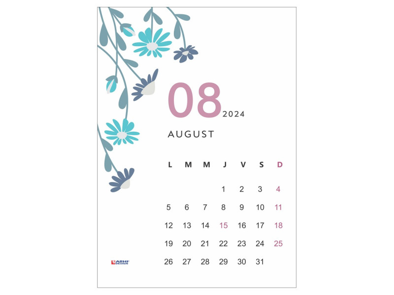 Calendar 2024 de perete A3, floral - Fotografie 8