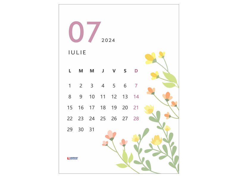 Calendar 2024 de perete A3, floral - Fotografie 7