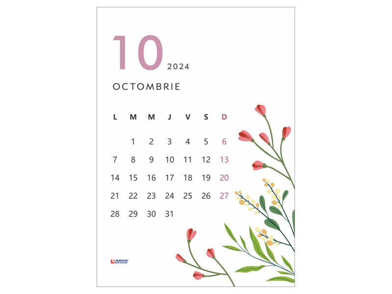 Calendar 2024 de perete A3, floral - Fotografie 10