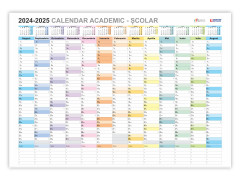 Calendar Planner Academic-Scolar 2024-2025 de perete - 13 luni