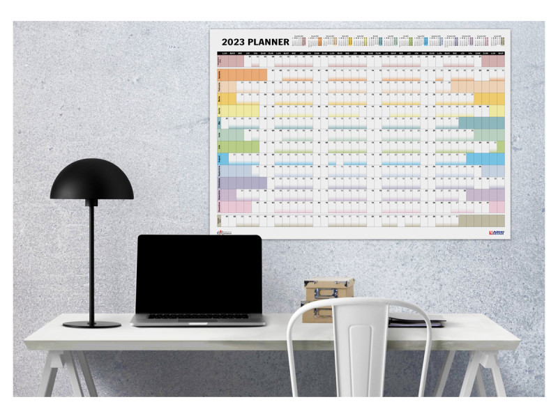 Calendar Planner de perete 2023, 14 luni, dim. 68 x 98 cm - Fotografie 2
