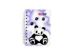 Carnetel A7 50 file catifea Panda, liniatura matematica