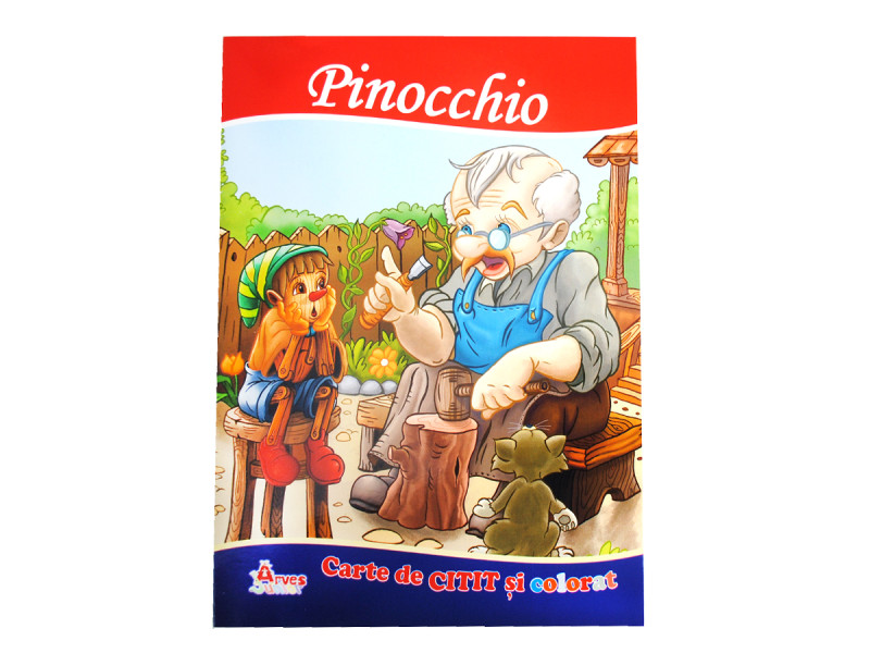 Carte de citit si colorat "Pinocchio", A4 - Fotografie 1