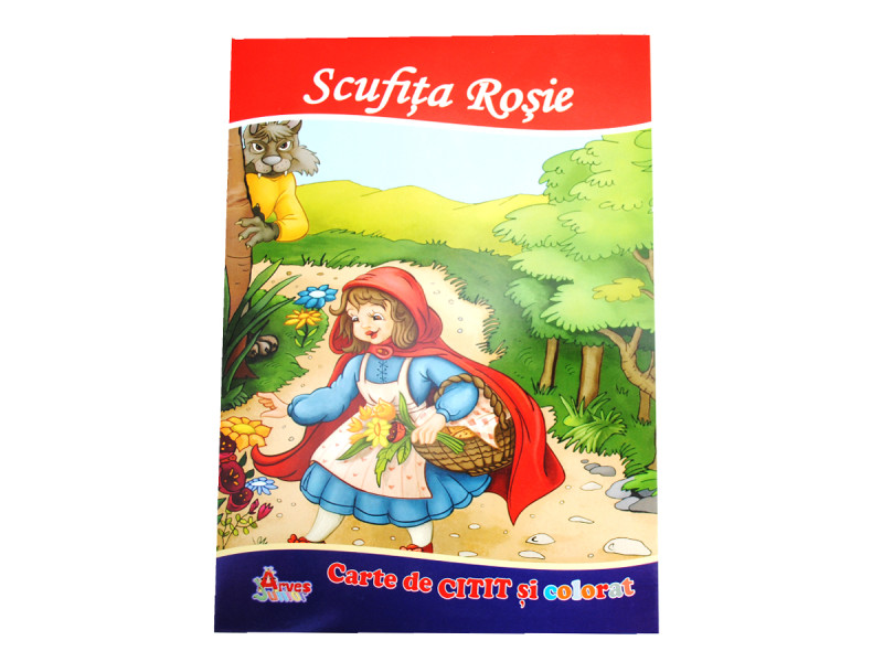Carte de citit si colorat "Scufita Rosie", A4 - Fotografie 1