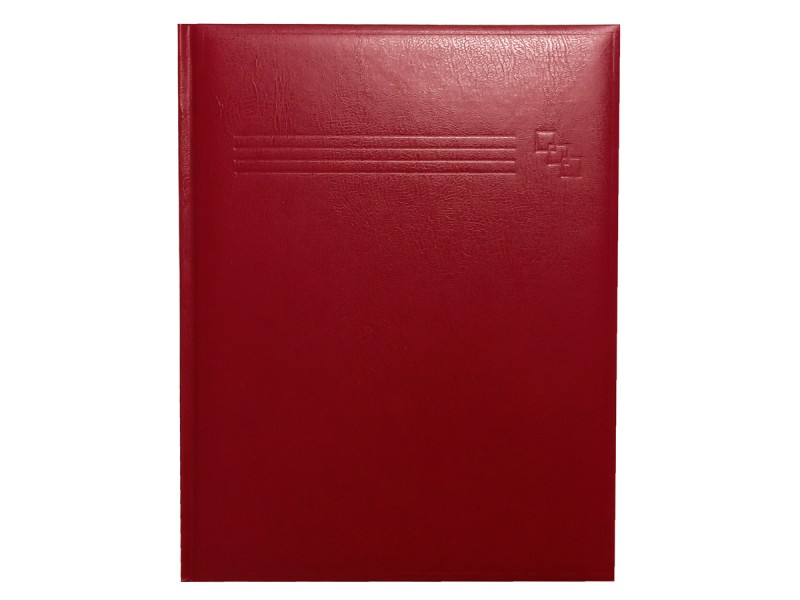 Coperta agenda A4 Manager, caserata similipiele, 50 buc/set, bordo - Fotografie 1