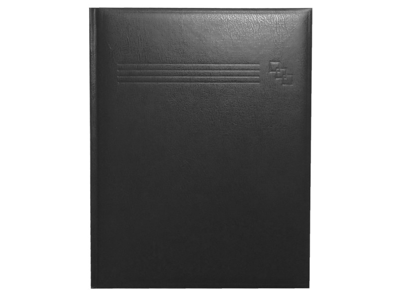 Coperta agenda A5, caserata similipiele, 50 buc/set, negru - Fotografie 1