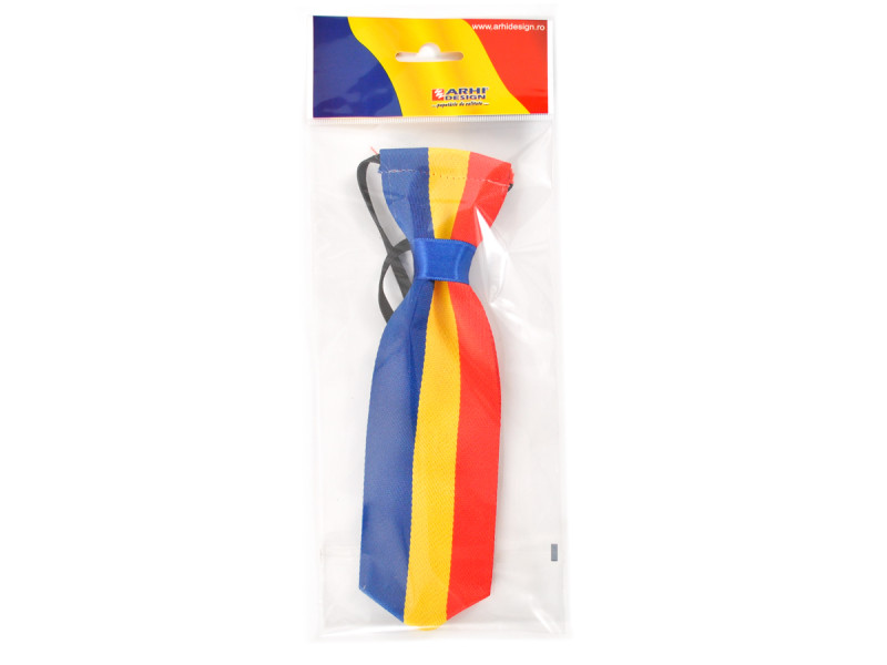 Cravata tricolora tesuta, dim. 22 x 6 cm - Fotografie 1