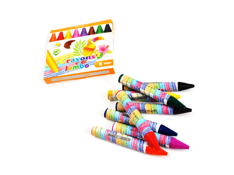 Creioane colorate cerate Jumbo Yalong, 8 buc - Fotografie 3