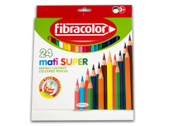 Creioane Colorate Fibracolor Mati, 24 de culori