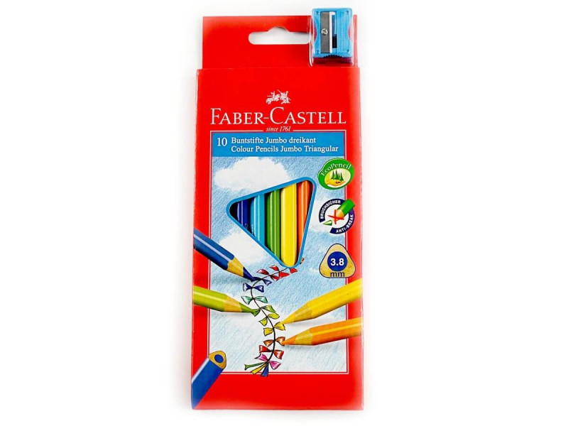 Creioane colorate Jumbo 10 culori????? Faber-Castell - Fotografie 1