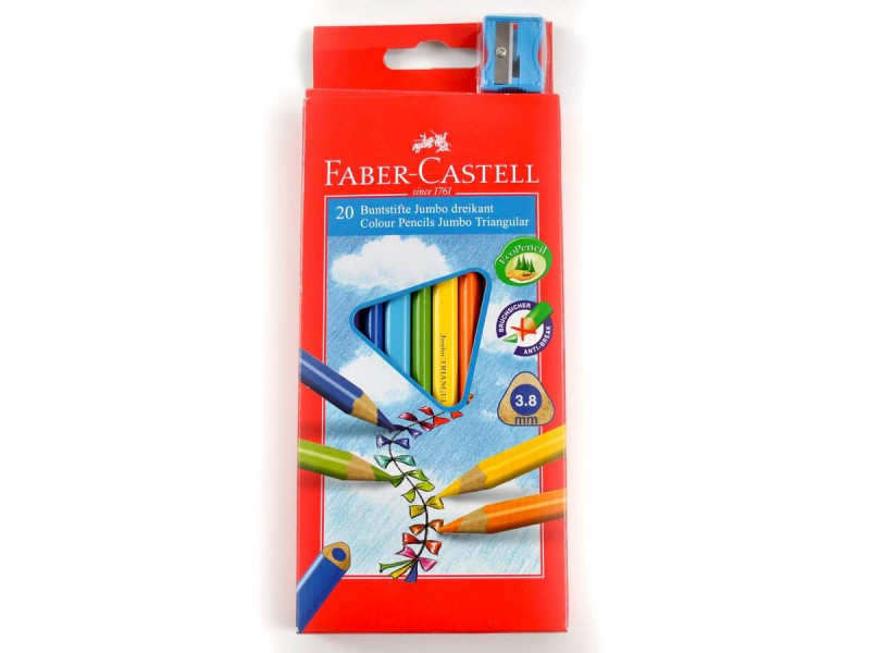 Creioane colorate Jumbo 20 culori????? Faber-Castell - Fotografie 1