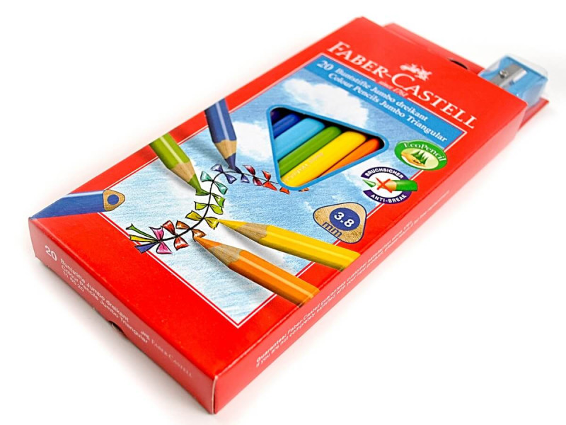 Creioane colorate Jumbo 20 culori????? Faber-Castell - Fotografie 2