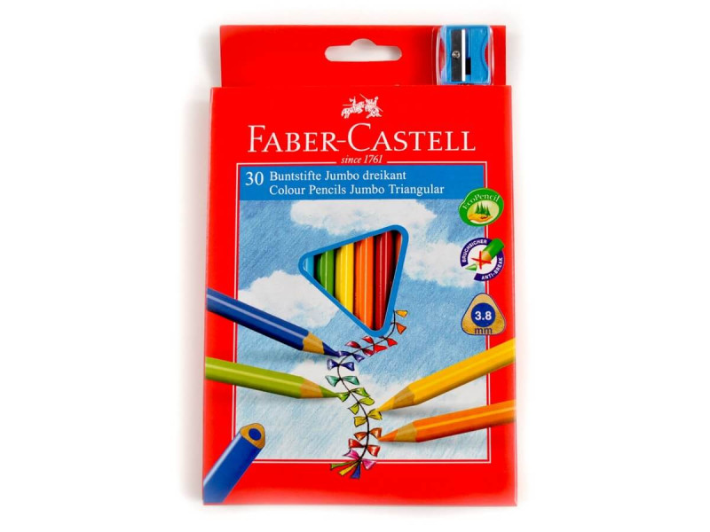 Creioane colorate Jumbo 30 culori????? Faber-Castell - Fotografie 1
