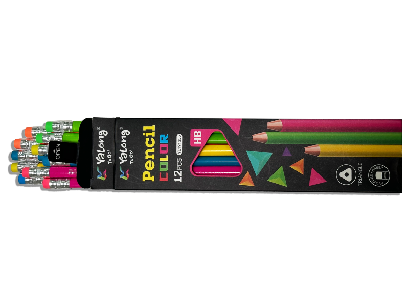 Creioane Yalong Neon cu guma, 12 buc./set - Fotografie 2