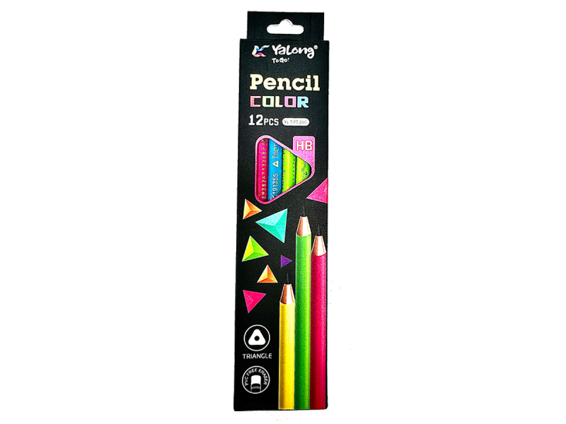 Creioane Yalong Neon cu guma, 12 buc./set - Fotografie 1