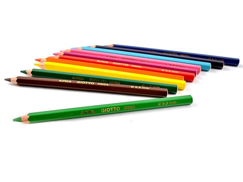 Creioane colorate Giotto Mega 12 buc/cutie - Fotografie 3
