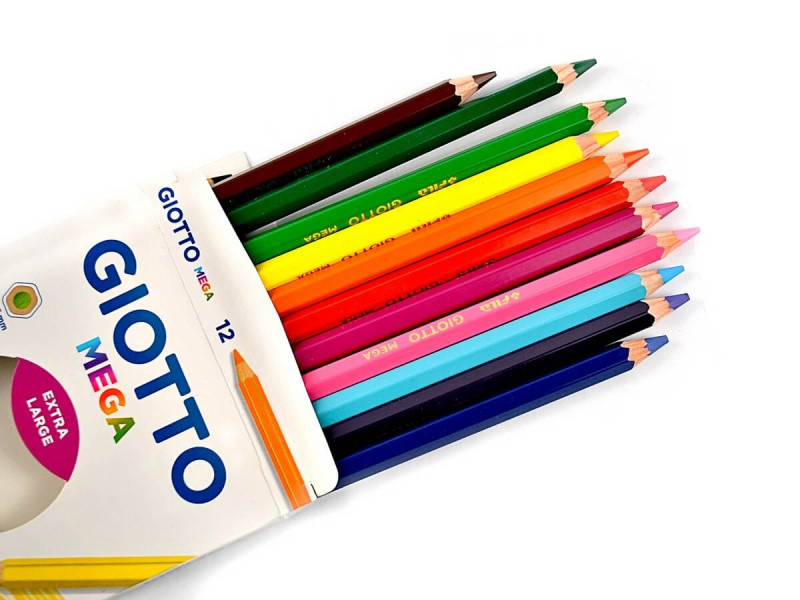 Creioane colorate Giotto Mega 12 buc/cutie - Fotografie 2