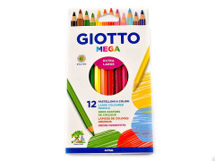 Creioane colorate Giotto Mega 12 buc/cutie