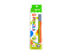 Creion cu mina HB multicolor triunghiular Yalong, 12 buc