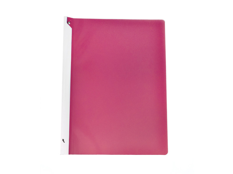 Dosar plastic A4 cu bagheta pivotanta, roz - Fotografie 1