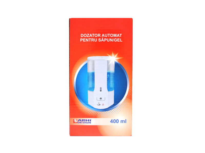 Dozator automat cu senzor pentru gel dezinfectant, 400 ml - Fotografie 2