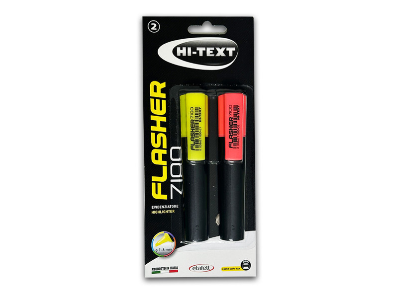 Evidentiator Hi-Text Flasher 7100, 2 culori/blister - Fotografie 1