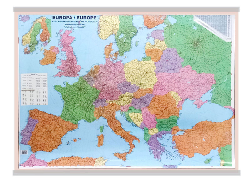 Harta Europa 100 x 140 cm - Fotografie 2