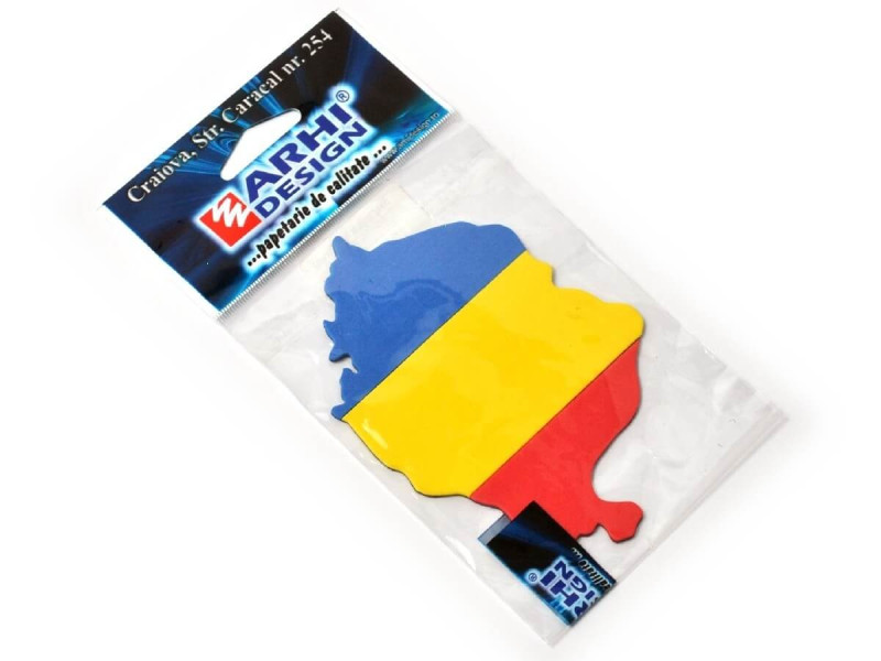 MAgnet suvenir Harta Romania, Tricolor - Fotografie 1