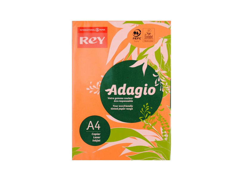 Hartie colorata A4, 80g/mp, culori intense, 500 coli/top - Portocaliu - Fotografie 1