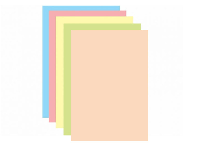 Hartie colorata A4 pastel 80g/mp, 5 culori, 250 coli/top - Fotografie 1