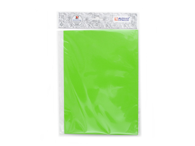 Hartie colorata intens, 160g/mp, 5 coli, Verde - Fotografie 1