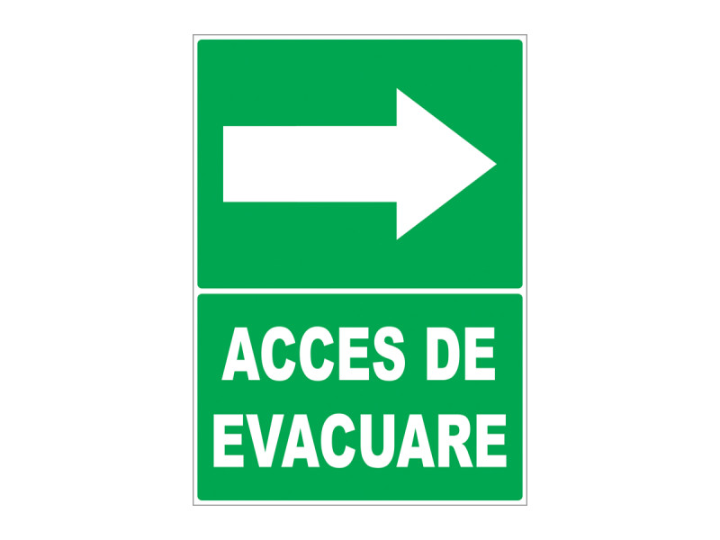 Indicator Acces Evacuare - Fotografie 1