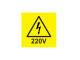 Indicator avertizare 220V, 85x85mm