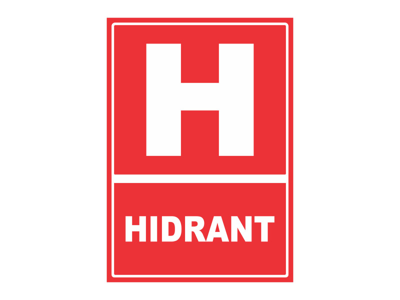 Indicator Hidrant A5 autocolant - Fotografie 1