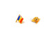 Insigna pin steag Romania - bulk