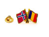 Insigna pin dublu steag Romania si orice steag - bulk - imagine 28