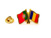 Insigna pin dublu steag Romania si orice steag - bulk - imagine 21