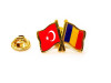 Insigna pin dublu steag Romania si orice steag - bulk - imagine 37