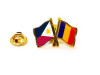 Insigna pin dublu steag Romania si orice steag - bulk - imagine 13