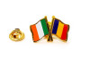 Insigna pin dublu steag Romania si orice steag - bulk - imagine 19