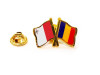 Insigna pin dublu steag Romania si orice steag - bulk - imagine 25