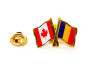 Insigna pin dublu steag Romania si orice steag - bulk - imagine 5