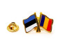 Insigna pin dublu steag Romania si orice steag - bulk - imagine 12