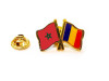 Insigna pin dublu steag Romania si orice steag - bulk - imagine 27