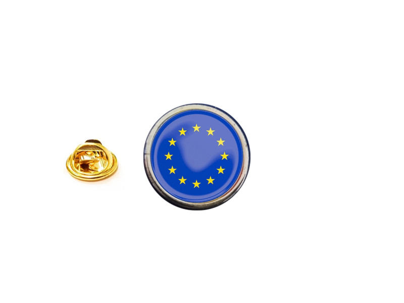 Insigna pin forma rotunda UE - bulk - Fotografie 1