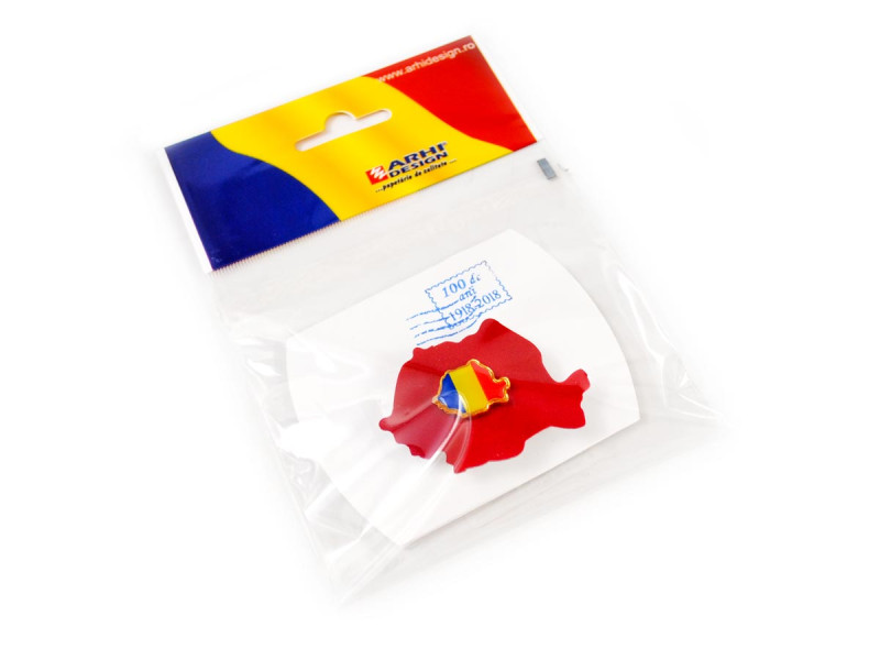 Insigna pin Romania - Fotografie 2